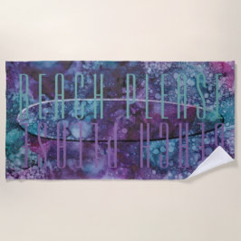 Eindruck Lila Blues durch die Beach Surf Board Strandtuch