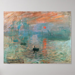 Eindruck, Sonnenaufgang 1872 Claude Monet Poster