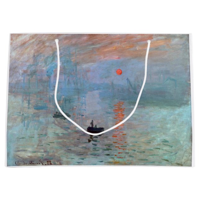 Eindruck, Sonnenaufgang, Claude Monet, 1872 Große Geschenktüte (Vorderseite)