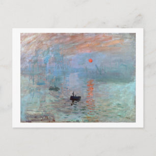 Eindruck, Sonnenaufgang, Claude Monet, 1872 Postkarte
