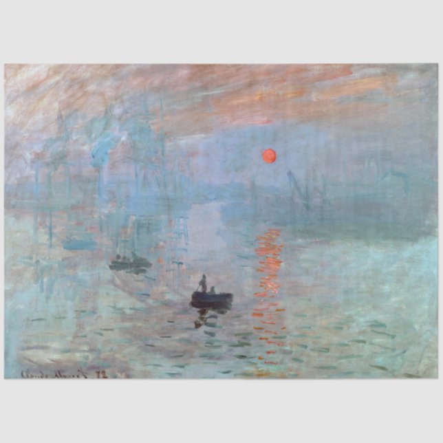 Eindruck, Sonnenaufgang, Claude Monet, 1872 Seidenpapier (Vorderseite)
