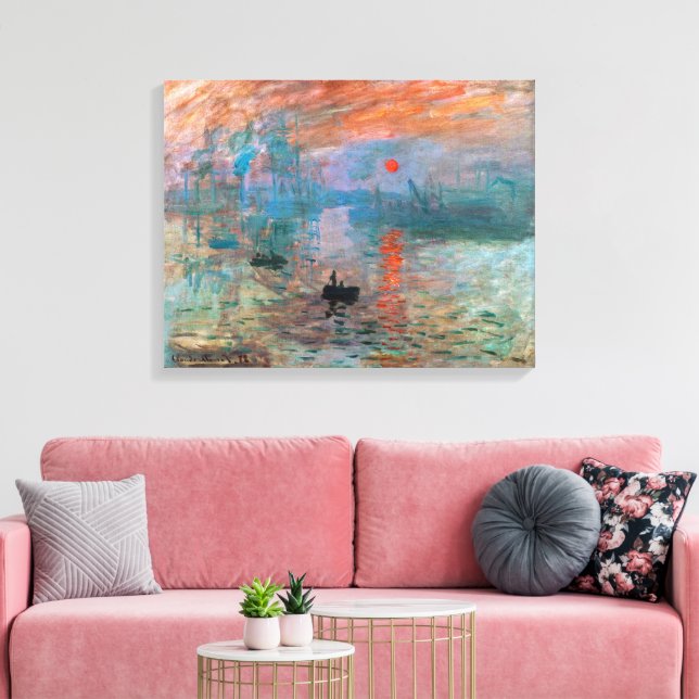 Eindruck, Sonnenaufgang | Claude Monet | Leinwanddruck (Insitu (Wohnzimmer))