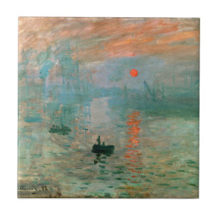 Eindruck, Sonnenaufgang von Claude Monet Fliese