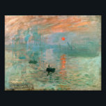 Eindruck, Sonnenaufgang von Claude Monet Fotodruck<br><div class="desc">Dieses berühmte Gemälde zeigt die Sonne im Nebel und einige wenige Bootstürme, die im Vordergrund stehen. Landschaft ist nichts anderes als ein Eindruck und ein sofortiger. Claude Monet Claude Monet war Gründer des französischen impressionistischen Gemäldes. Der Begriff Impressionismus ist abgeleitet aus dem Titel seines Gemäldes "Impression, Sunrise" (Impression, Soleil Levant)...</div>