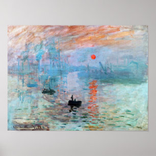 Eindruck, Sonnenaufgang von Claude Monet Poster