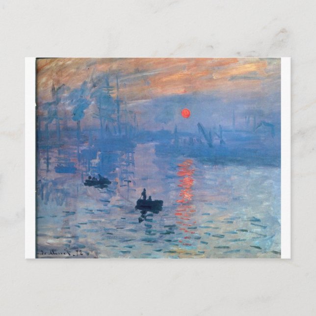 Eindruck, Sonnenaufgang von Claude Monet Postkarte (Vorderseite)