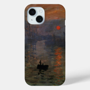 Eindruck Sonnenaufgang von Claude Monet, Vintage K iPhone 15 Hülle