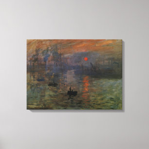 Eindruck Sonnenaufgang von Claude Monet, Vintage K Leinwanddruck