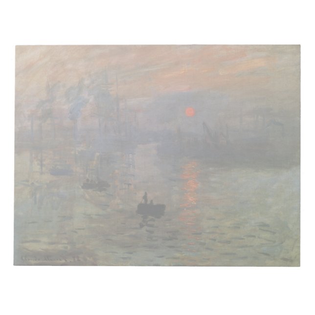 Eindruck Sonnenaufgang von Claude Monet, Vintage K Notizblock (Vorderseite)