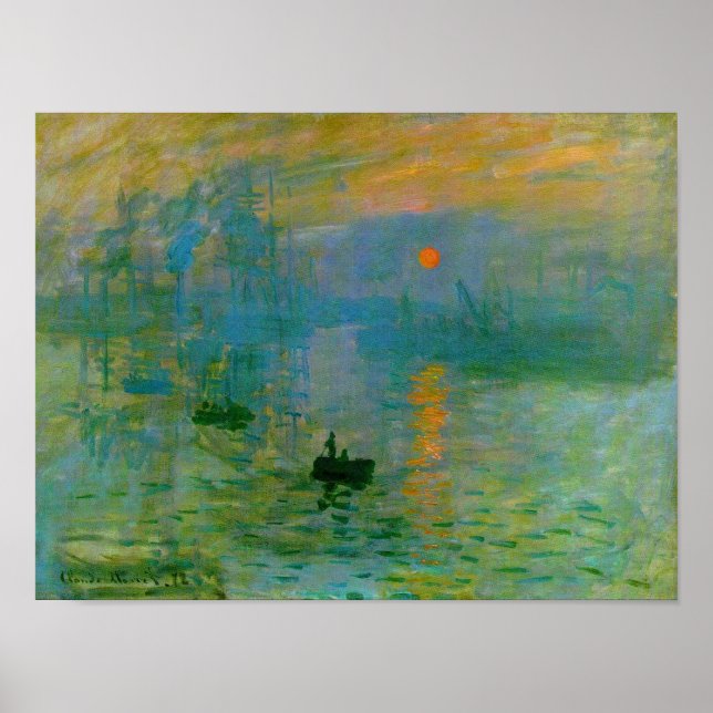 Eindruck Sunrise, Claude Monet Fine Art Poster (Vorne)