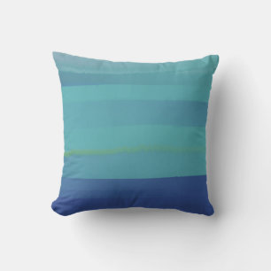 Eindrücke in Aquamarin und blau Kissen