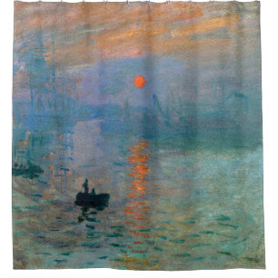 Eindrucks-Sonnenaufgang durch Claude Monet Duschvorhang