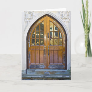 Eindrucksvolle gewölbte Tür - leere Karte