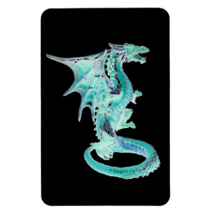 Eindrucksvolle Himmelblau-Drachen-Augen-fangende F Magnet