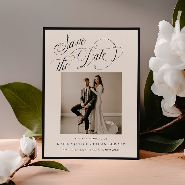 EINDRUCKSVOLLE Hochzeit Terminankündigung Foto Save The Date (Von Creator hochgeladen)