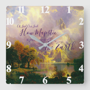 Eindrucksvolle Rocky Mountains Quadratische Wanduhr