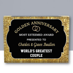 Eindrucksvoller Golden Anniversary Custom Award Fotoblock