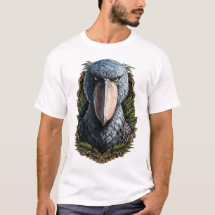 Eindrucksvoller Schuhschnabel-Storch-Porträt Vinta T-Shirt