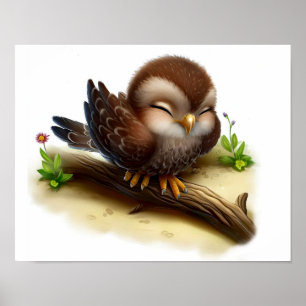 Eine 3D-Darstellung eines Aquarellbildes eines jun Poster