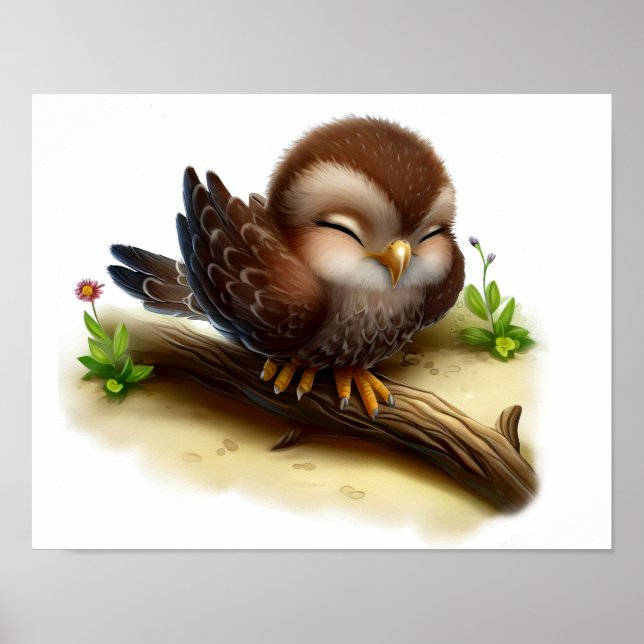 Eine 3D-Darstellung eines Aquarellbildes eines jun Poster (Vorne)