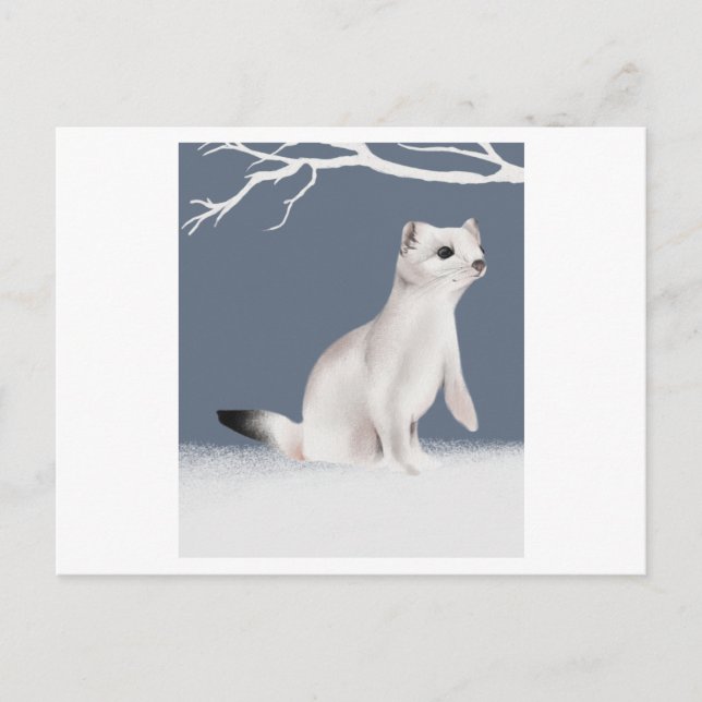 Eine Abbildung eines in Aquarellfarben bemalten Wi Postkarte (Vorderseite)