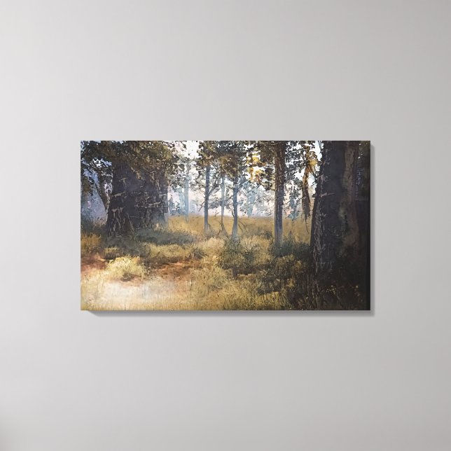 Eine Abholzung im Wald Leinwanddruck (Vorderseite)