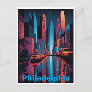 Eine Abstrakte Aussicht auf Philadelphia Postkarte
