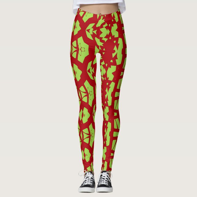 Eine abstrakte, farbenfrohe Leggings "Ratti_Creati (Vorderseite)