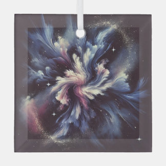 Eine abstrakte Galaxie, die das Geheimnis der Ornament Aus Glas