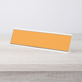 Eine abstrakte Mischung aus Orange, Rot und Gel Schreibtischnamensplakette