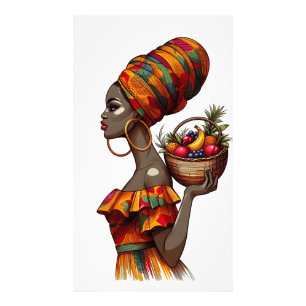 Eine Afrikanerin stehend anmutig Poster