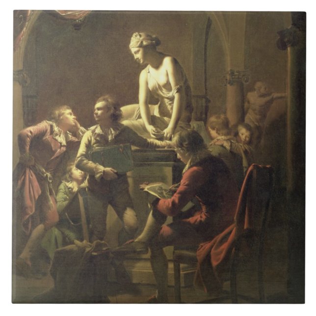 Eine Akademie durch Lamplight, c.1768-69 (Öl auf Fliese (Vorderseite)