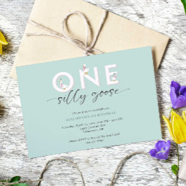 Eine Alberne Gans 1. Geburtstag Niedlich Einladung