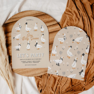 Eine Alberne Gans   1. Geburtstag Party Einladung