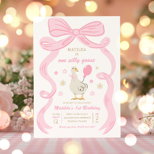 Eine Alberne Gans 1. Geburtstag Party Frühjahr Geb Einladung