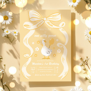 Eine Alberne Gans 1. Geburtstag Party Frühjahr Geb Einladung