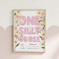 Eine Alberne Gans | Pink Floral Girls 1. Geburtsta