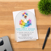 Eine alberne Gans Regenbogen-Baby-Party Süß