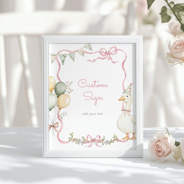 Eine alberne Gans rosa Bogen individuell Poster (Von Creator hochgeladen)