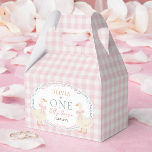 Eine alberne Gans rosa Schleife Mädchen 1. Geburts Geschenkschachtel
