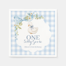Eine alberne Gans Vintage Gänseblümchen Geburtstag Serviette