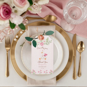 Eine alberne Gans Vintage Rosa Ente 1. Geburtstag Geschenkanhänger