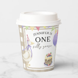 Eine Alberne Gänse zum ersten Geburtstag Pappbecher