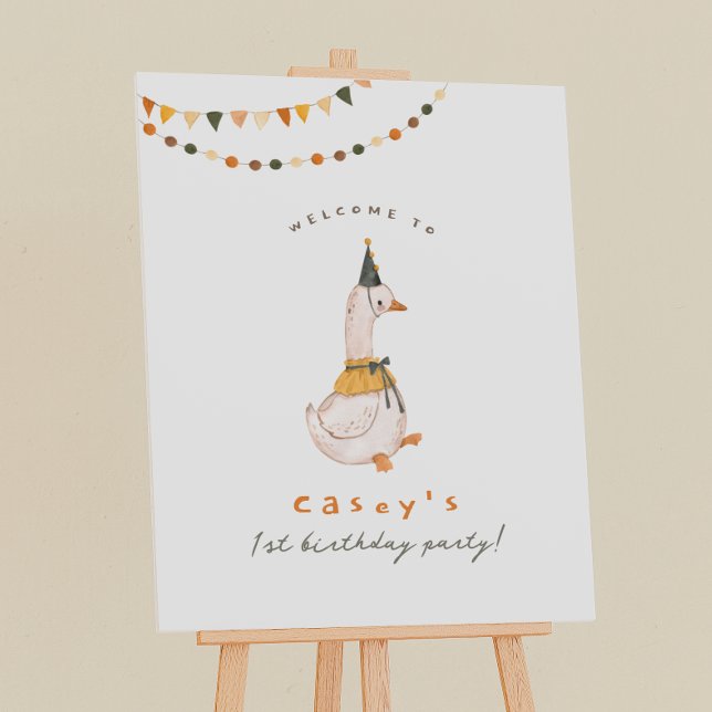 Eine Alberne Gänsefeier Erster Geburtstag Party Be Poster (Von Creator hochgeladen)