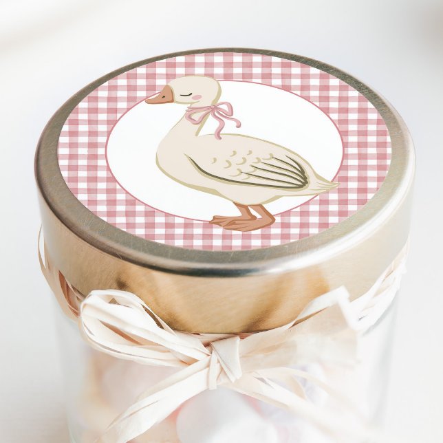 Eine Alberne Gänsehaut Rosa Cotattacore Runder Aufkleber (Von Creator hochgeladen)