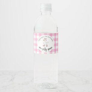 Eine Alberne Gänsepink-Geburtstagsgeschenkmarke Wasserflaschenetikett