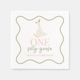 Eine Alberne Gänsepink und -grün Serviette