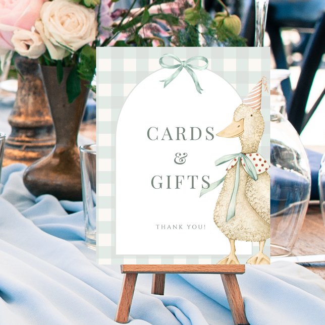 Eine Alberne Gänskarte überreicht Tabletop Schildk Poster (One Silly Goose Cards Gifts Tabletop Sign Poster)