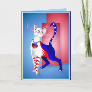 Eine All American Cat Card Karte
