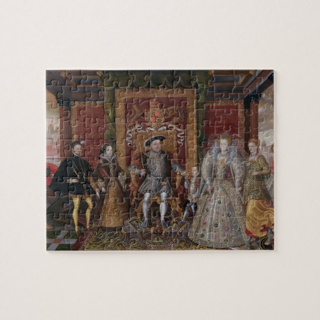 Eine Allegorie der Tudor Reihenfolge: Die Familie Puzzle (Horizontal)